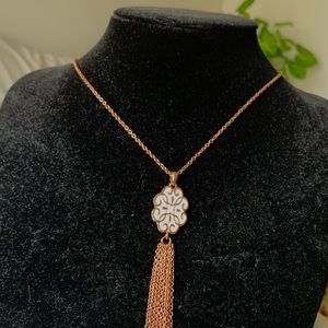Womens New Rose Gold Stainless Steel Pendant Necklace
